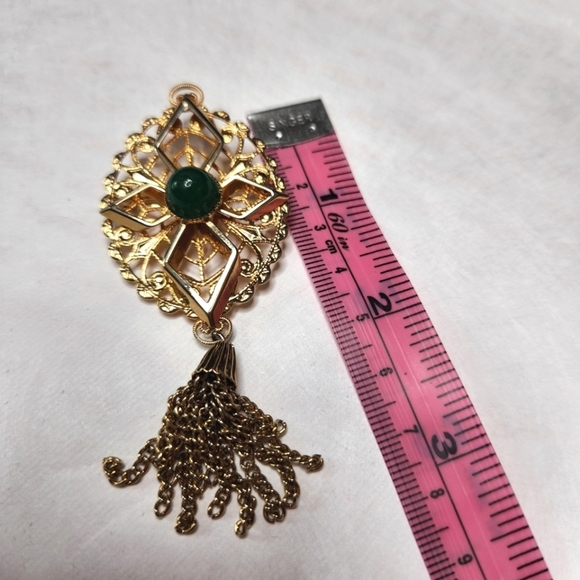 Sarah Coventry Glass Gold Toned Brooch - Picture 3 of 3